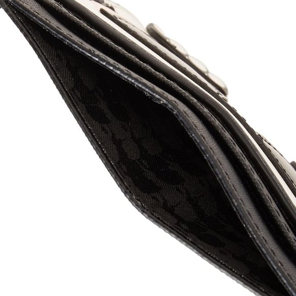 Karl Lagerfeld "Karl" black faux leather card case & keychain bundle - Picture 8 of 13